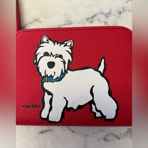 NWT Marc Tetro Red Westie Terrier Wallet / Wristlet